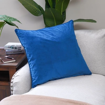 Gambar Informa Sarung Bantal Sofa Polyester Velvet 70x70 cm - Biru Poseidon