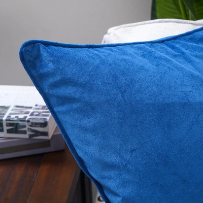 Gambar Informa Sarung Bantal Sofa Polyester Velvet 70x70 cm - Biru Poseidon