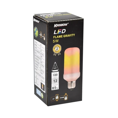 Gambar Krisbow Bohlam LED Flame Gravity 5 Watt 180 Lumen Warm White E27 - Kuning