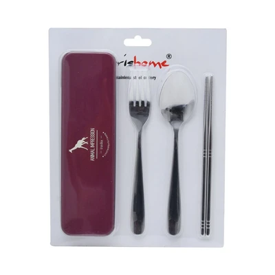 Gambar Delicia Set Alat Makan Tin Box - Merah
