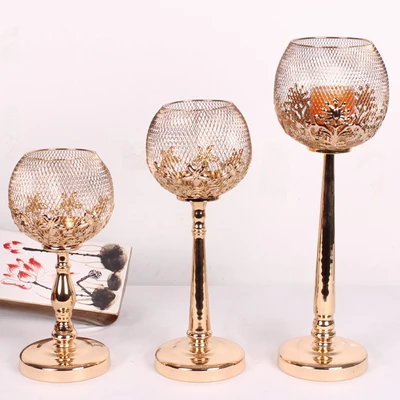 Gambar Informa Tempat Lilin Dekorasi 82-2A 12x12x31.5 cm - Gold