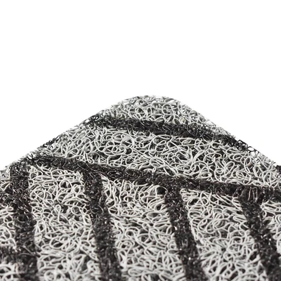 Gambar Krisbow Keset Pintu PVC Printed Wicker 40x60 cm - Abu-abu