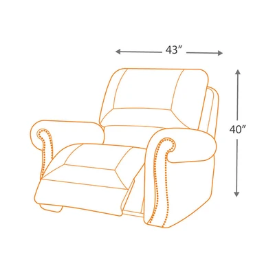 Gambar Ashley Larkinhurst Sofa Recliner Kulit 1 Seater - Cokelat