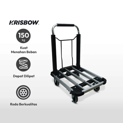 Gambar Krisbow Troli Barang Lipat Aluminium Alloy 150 Kg