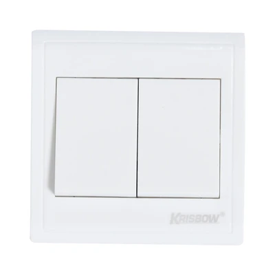 Gambar Krisbow Saklar 2 Gang 1 Way 16A 250V