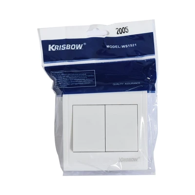 Gambar Krisbow Saklar 2 Gang 1 Way 16A 250V