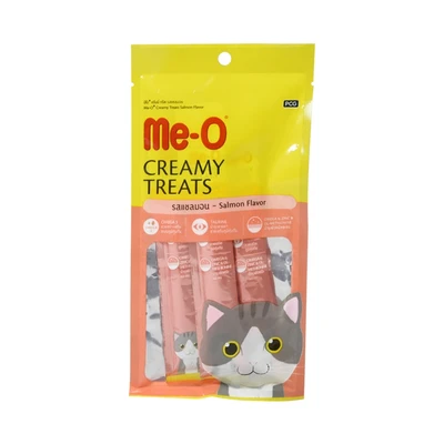 Gambar Me-O Camilan Kucing Creamy Salmon 15 grx4 pcs
