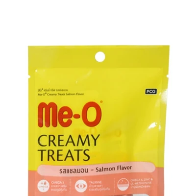 Gambar Me-O Camilan Kucing Creamy Salmon 15 grx4 pcs