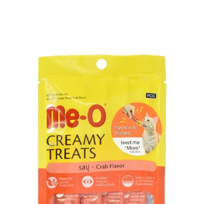 Gambar Me-O Camilan Kucing Creamy Crabs 15x4 pcs