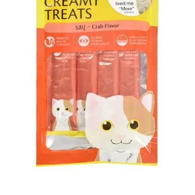 Gambar Me-O Camilan Kucing Creamy Crabs 15x4 pcs