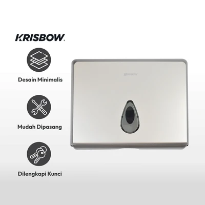 Gambar Krisbow 26x10x21 cm Dispenser Tisu Lipat - Silver