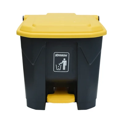 Gambar Krisbow Tempat Sampah Pedal Plastik 30 Liter - Abu