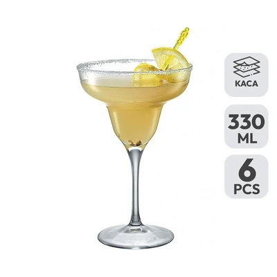Gambar Bormioli Rocco Ypsilon Gelas Margarita Kaca 330 ml Set 6 pcs Transparan
