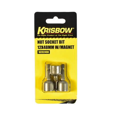 Gambar Krisbow Mata Kunci Soket 12x48mm Dengan Magnet Iranb12 Set 3 pcs