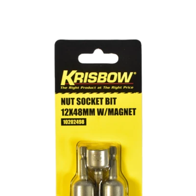 Gambar Krisbow Mata Kunci Soket 12x48mm Dengan Magnet Iranb12 Set 3 pcs