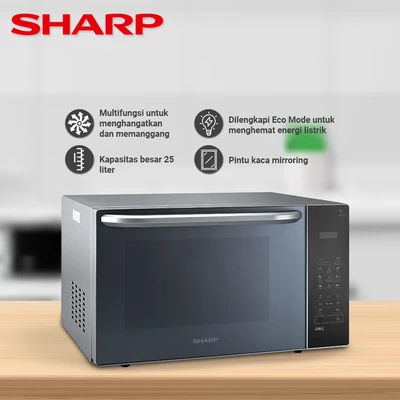 Gambar Sharp 25 Ltr Microwave R-735mt(s) - Silver