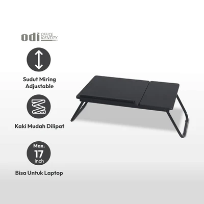 Gambar Odi Meja Laptop Lipat Dengan Mouse Pad - Hitam