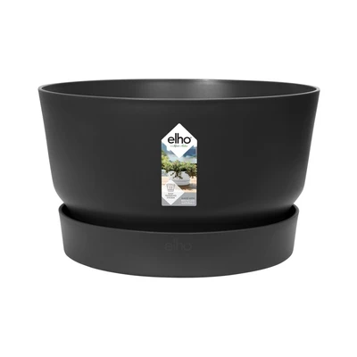 Gambar Elho Greenville Bowl Pot Tanaman 33 Cm - Hitam