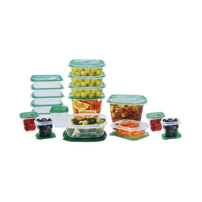 Gambar Krishome Set 36 Pcs Wadah Makanan Clip & Fresh - Biru