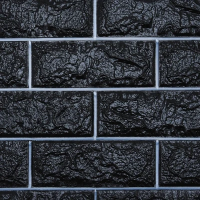 Gambar Arthome Wallbrick Wallpaper 3D - Hitam/Putih