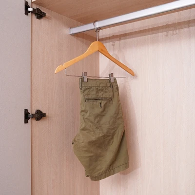 Gambar Stora Hanger Baju Kayu Ring Dengan Wire Clips 44.5 cm Set 5 pcs