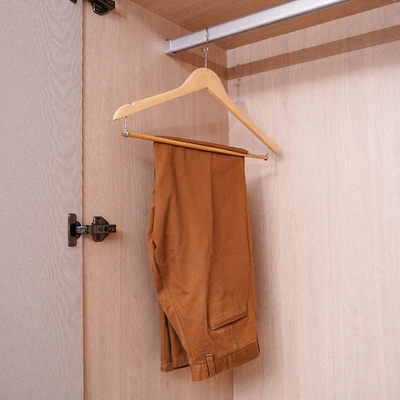 Gambar Stora Hanger Baju Jas Kayu Dengan Bar 44.5 cm Set 5 pcs