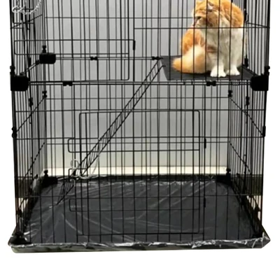 Gambar Pet Kingdom Kandang Kucing 2 Tingkat 88.5x59x112 cm - Hitam