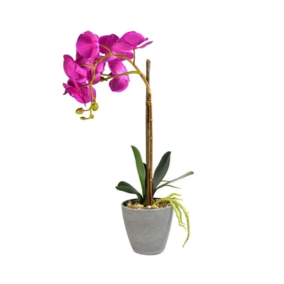 Gambar Arthome Bunga Artifisial Orchid Phalaenopsis 50 cm - Ungu