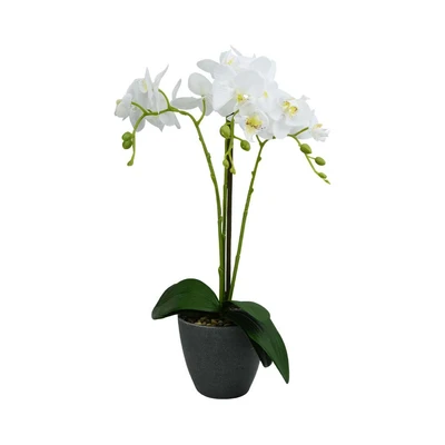Gambar Arthome Bunga Artifisial Orchid Phalaenopsis 54x41x14 cm - Putih