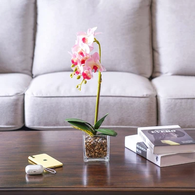 Gambar Arthome 45 Cm Bunga Artifisial Anggrek Phalaenopsis - Pink