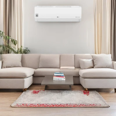 Gambar [Free Instalasi] Lg Air Conditioner Inverter 1/2 Pk E06sv4 - Putih