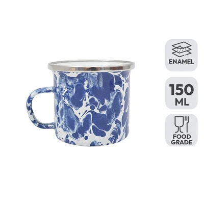 Gambar Kichero Mug Enamel Doreng 150 ml - Biru