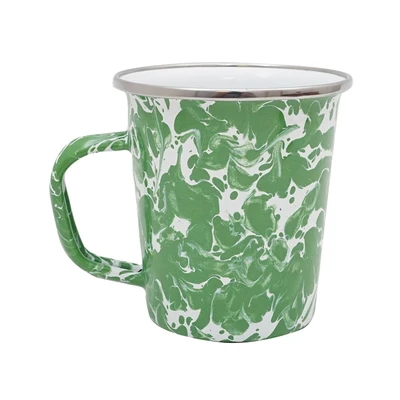 Gambar Kichero Mug Latte Enamel Doreng 500 ml - Hijau