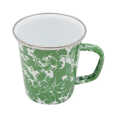 Gambar Kichero Mug Latte Enamel Doreng 500 ml - Hijau