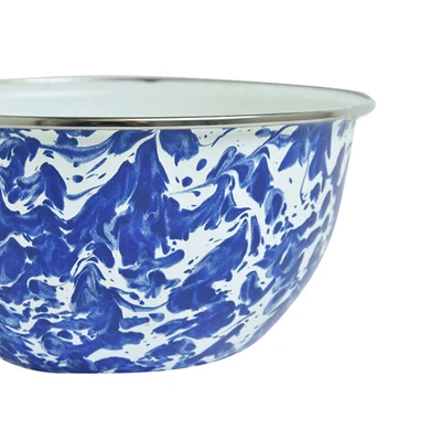 Gambar Pendopo Doreng Mangkuk Saji 18 cm - Biru