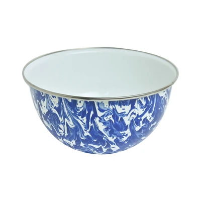 Gambar Pendopo Doreng Mangkuk Saji 18 cm - Biru