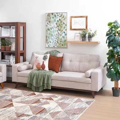 Gambar Nordia Kenora Set Sofa Fabric 2 & 3 Seater - Abu-Abu