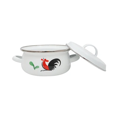 Gambar Kichero Panci Mini Kukuruyuk Dengan Tutup 14 cm - Putih