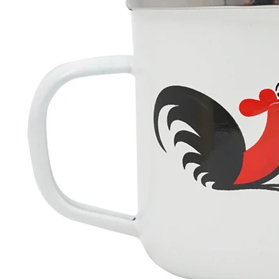 Gambar Kichero Mug Enamel Kukuruyuk 400 ml - Putih