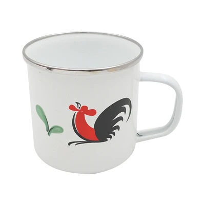 Gambar Kichero Mug Enamel Kukuruyuk 400 ml - Putih