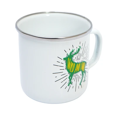 Gambar Kichero Mug Enamel Mix Advanture 700 ml - Putih