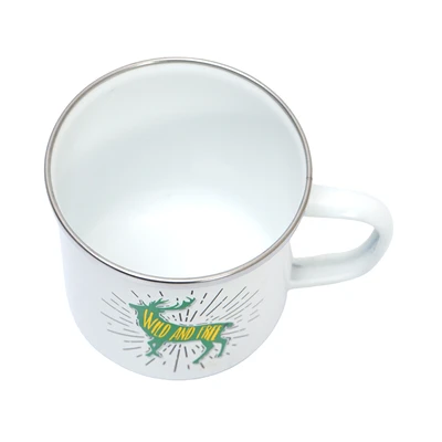 Gambar Kichero Mug Enamel Mix Advanture 700 ml - Putih