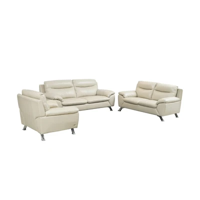 Gambar Ferrara Biella Set Sofa Kulit - Krem