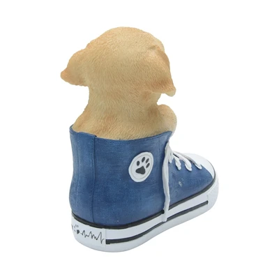 Gambar Kris Garden Patung Taman Shoes Labrador Puppies - Biru