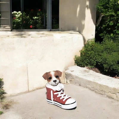 Gambar Kris Garden Patung Taman Jack Russell Shoe Left