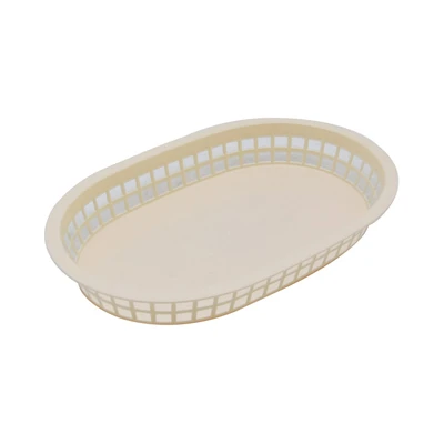 Gambar Krischef 27.5x7.5x4 cm Keranjang Saji Plastik Oval - Krem