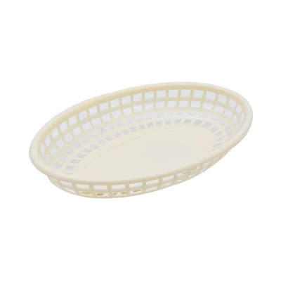 Gambar Krischef 23.5x14.8x4.5 cm Keranjang Saji Plastik Oval - Krem