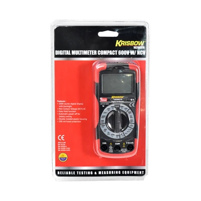 Gambar Krisbow Alat Ukur Digital Multimeter Compact 600V Dengan Ncv