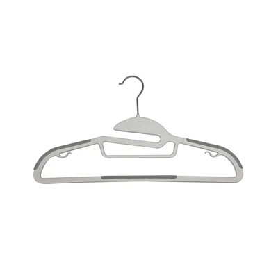 Gambar Informa Smart Hanger Baju Plastik Anti Slip 41.3 cm Set 5 pcs - Abu-Abu Muda