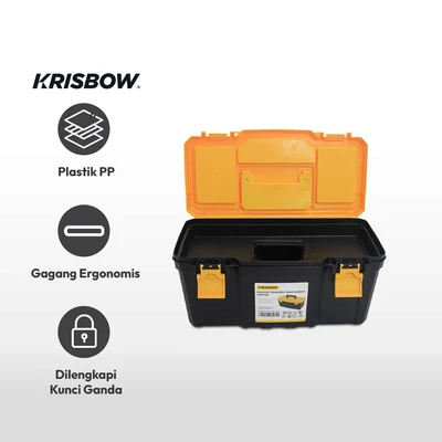 Gambar Krisbow 40x21x20 cm Kotak Perkakas Plastik Lrptb4